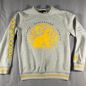 Harry Potter Hufflepuff Womens‎ Small Gray Crewneck Sweatshirt Wizarding World